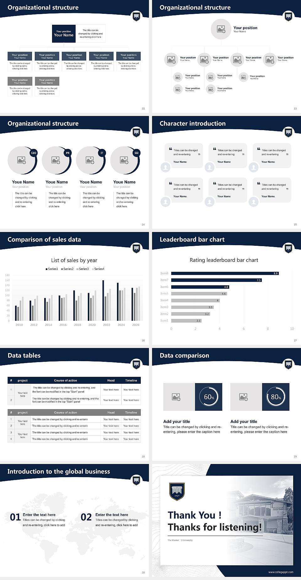 The Master’S University Academic Presentation/Research Findings Report PPT Template4:3 ratio PPT effect preview image4