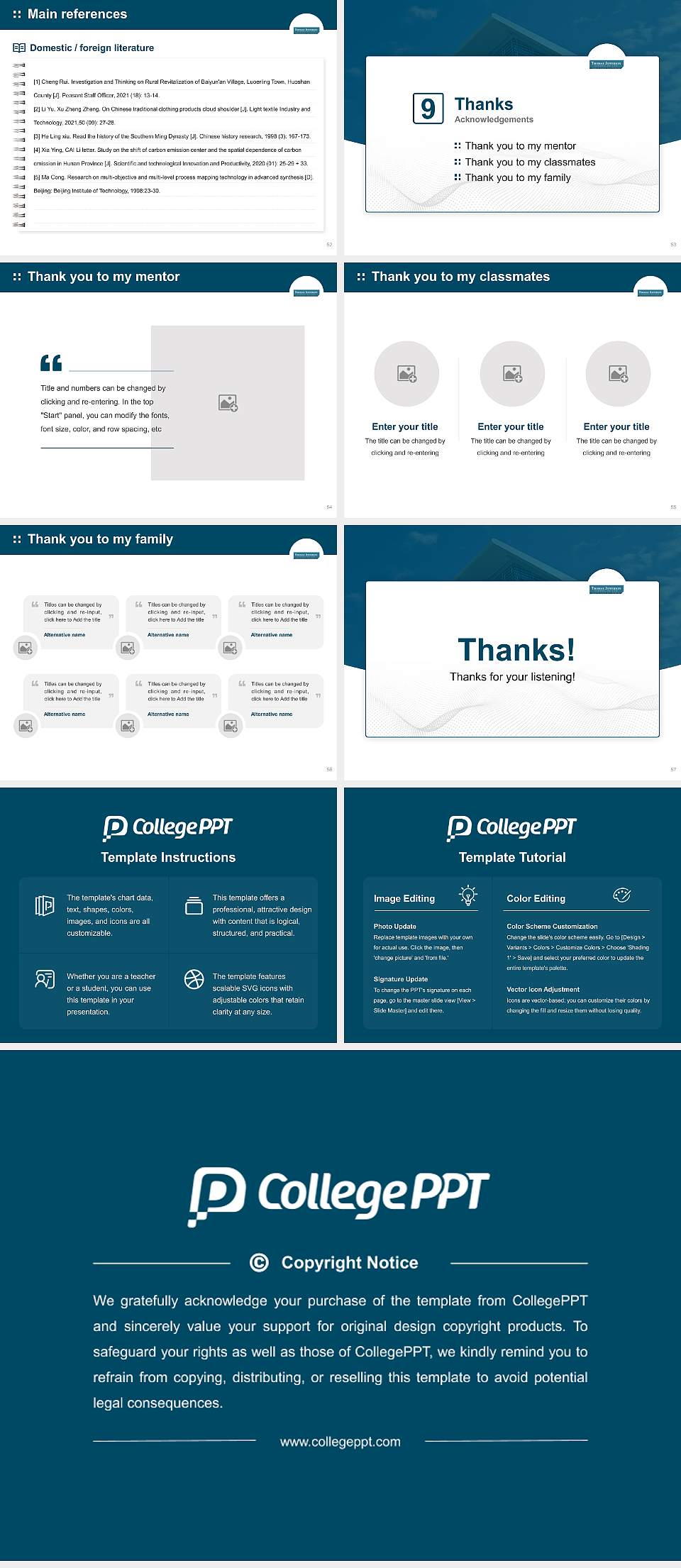 Thomas Jefferson School of Law Graduation Thesis Defense PPT Template4:3 ratio PPT effect preview image7
