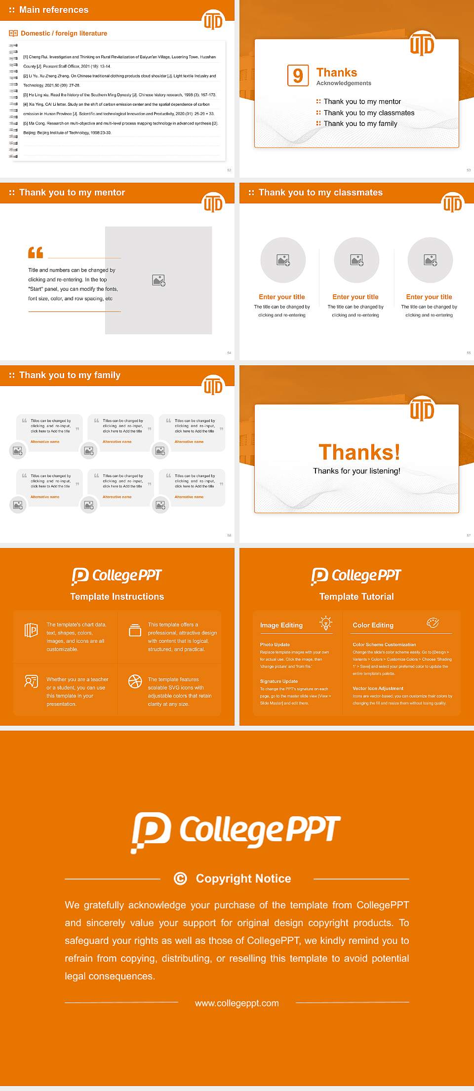 The University of Texas at Dallas Graduation Thesis Defense PPT Template4:3 ratio PPT effect preview image7