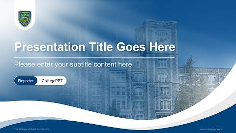 The College of Saint Scholastica Lecture Sharing and Networking Event PPT Template
