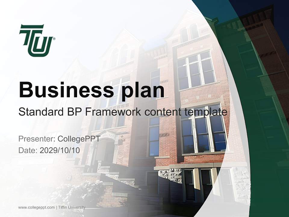 Tiffin University Competition/Entrepreneurship Contest PPT Template4:3 ratio PPT effect preview image9