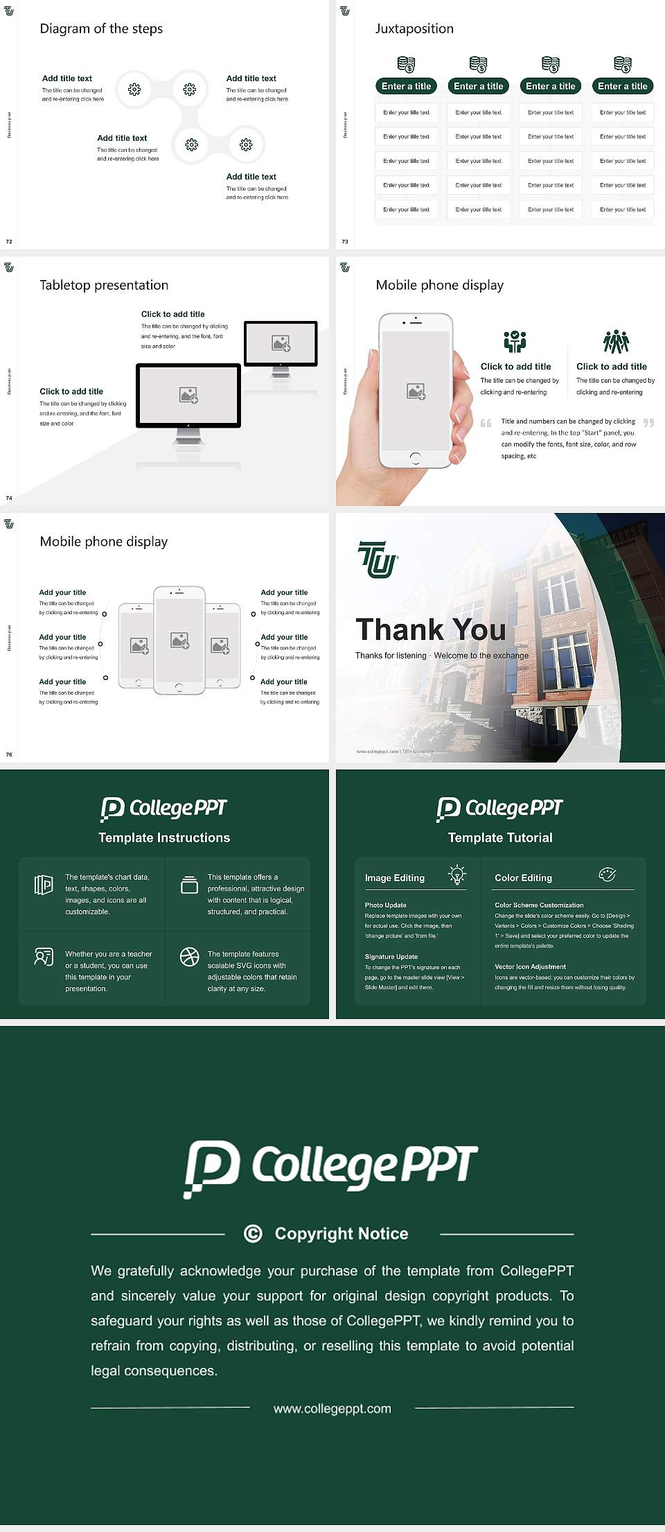 Tiffin University Competition/Entrepreneurship Contest PPT Template4:3 ratio PPT effect preview image9