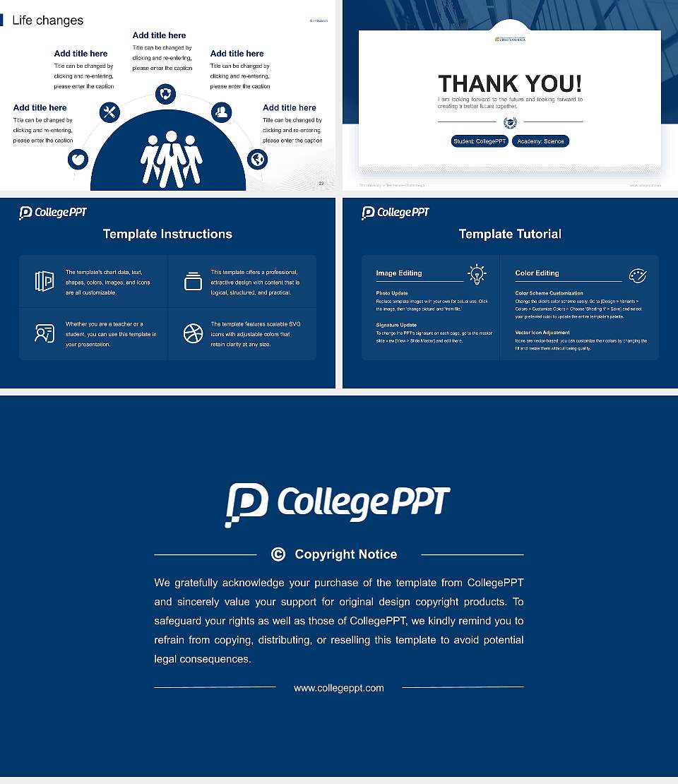 The University of Tennessee-Chattanooga National Scholarship Defense PPT Template16:9 ratio PPT effect preview image4
