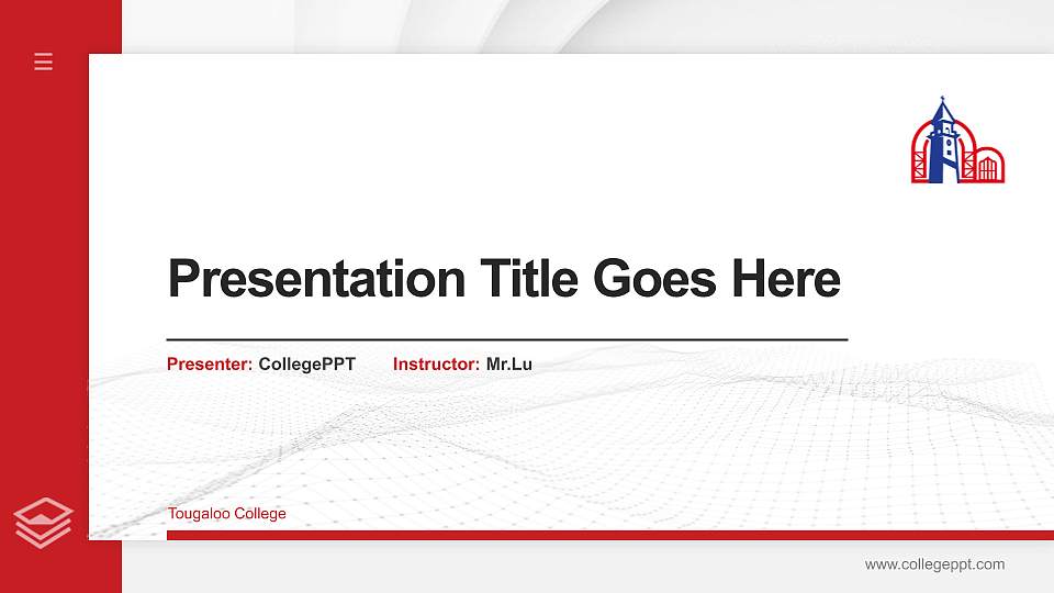 Tougaloo College Thesis Proposal/Graduation Defense PPT Template16:9 ratio PPT effect preview image