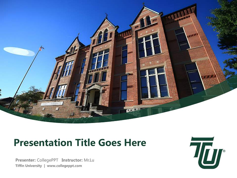 Tiffin University Course/Courseware Creation PPT Template4:3 ratio PPT effect preview image5