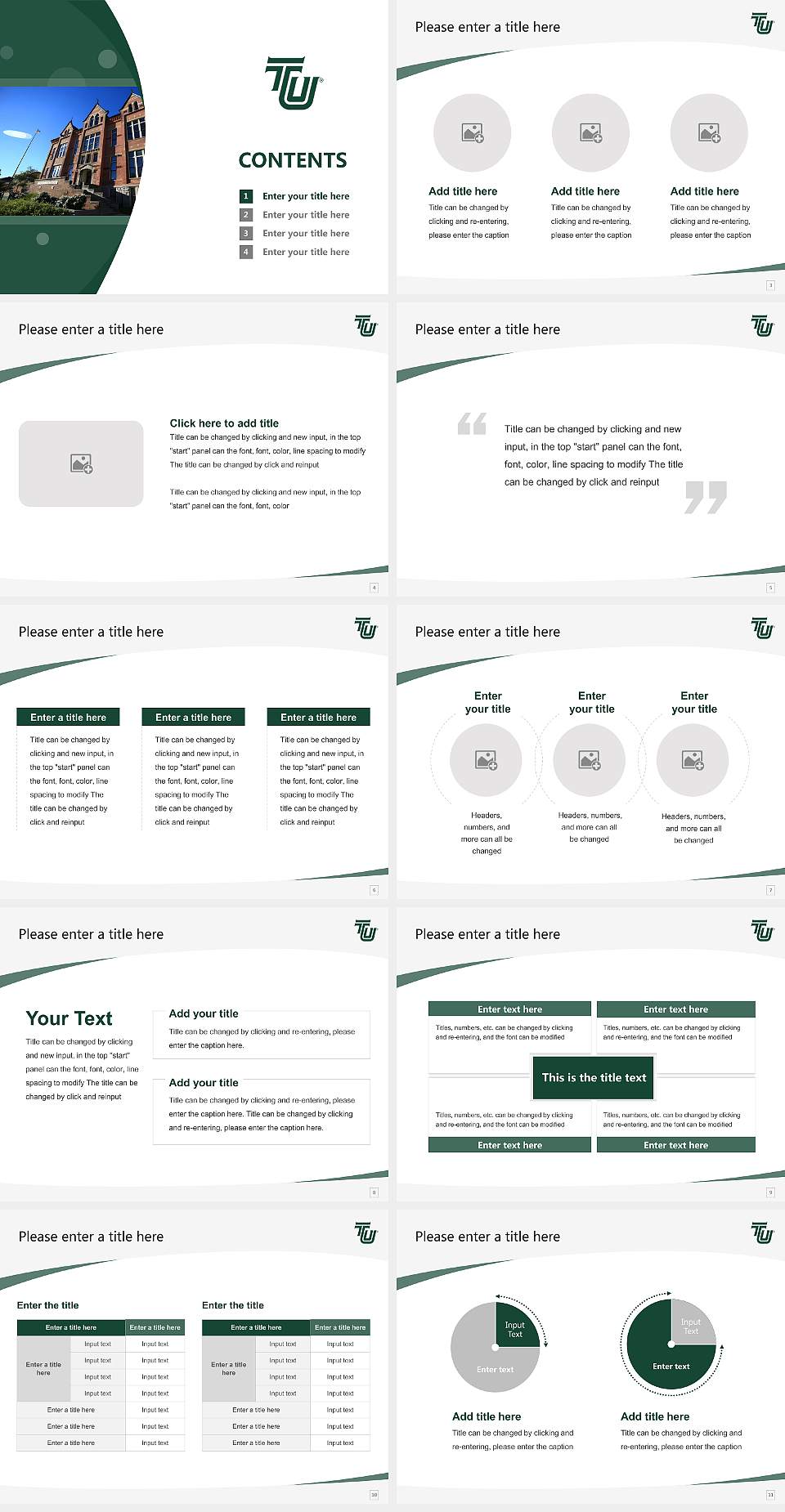 Tiffin University Course/Courseware Creation PPT Template4:3 ratio PPT effect preview image2