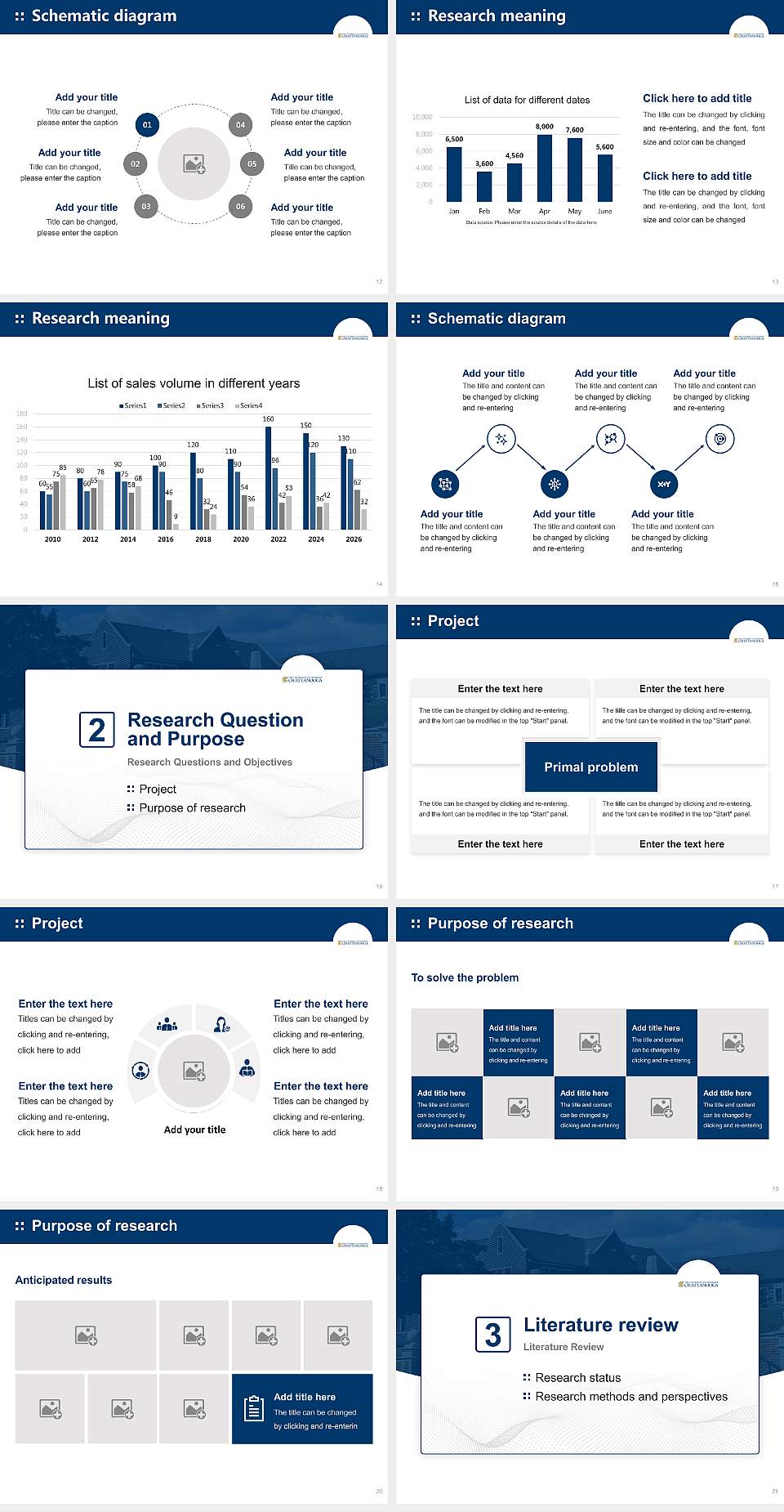 The University of Tennessee-Chattanooga Graduation Thesis Defense PPT Template4:3 ratio PPT effect preview image3