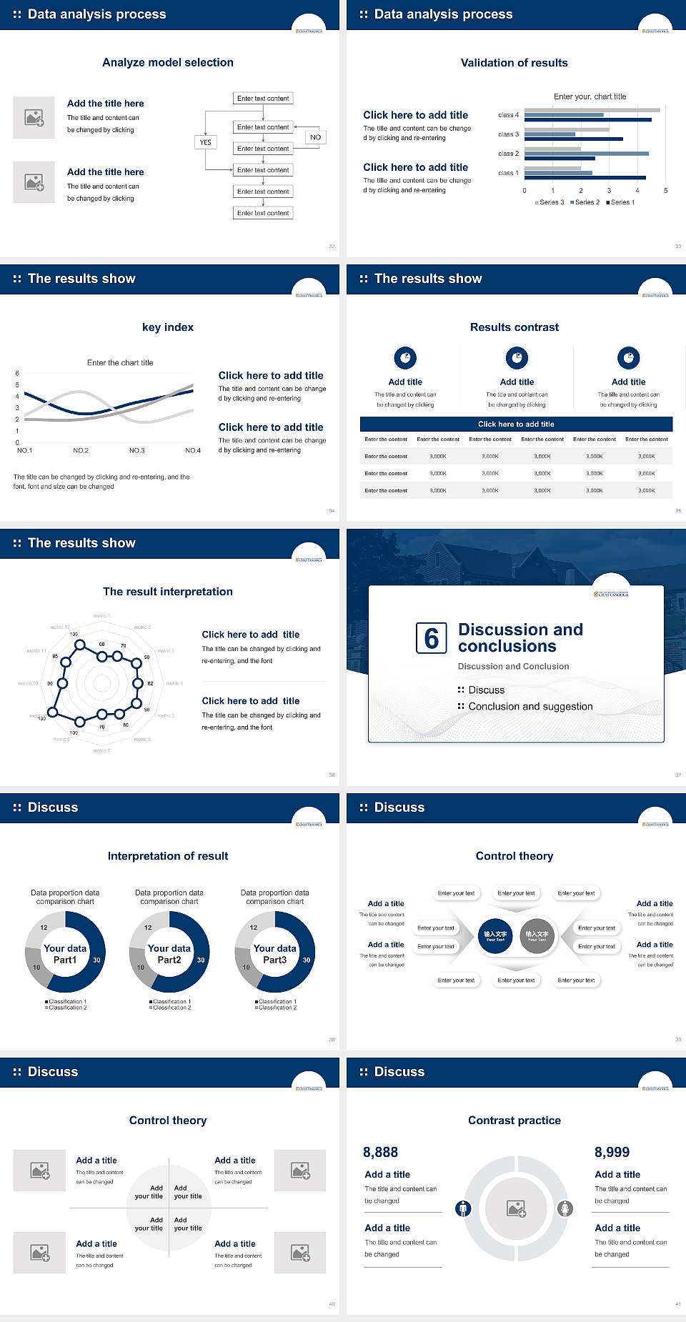 The University of Tennessee-Chattanooga Graduation Thesis Defense PPT Template4:3 ratio PPT effect preview image5