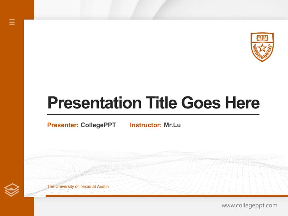 The University of Texas at Austin Thesis Proposal/Graduation Defense PPT Template4:3 ratio PPT effect preview image5