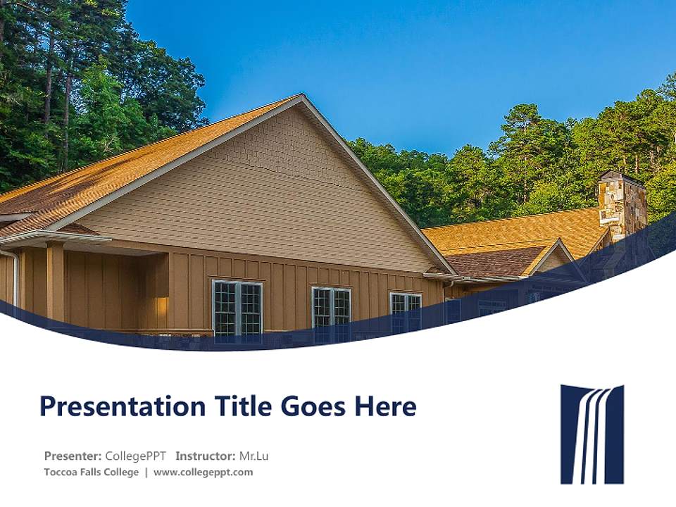 Toccoa Falls College Course/Courseware Creation PPT Template4:3 ratio PPT effect preview image5