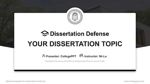 Theological Seminary of the Reformed Episcopal Church Graduation Thesis Defense PPT Template