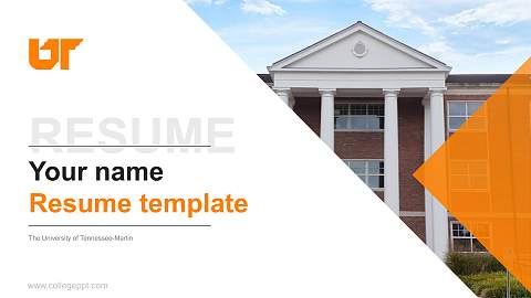 The University of Tennessee-Martin Resume PPT Template