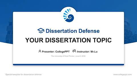 The University of West Florida Graduation Thesis Defense PPT Template
