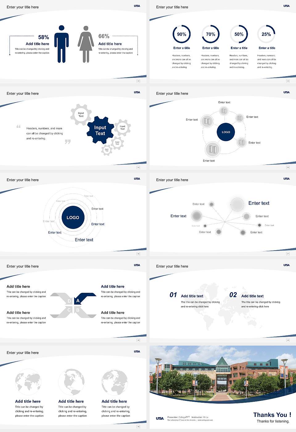 The University of Texas at San Antonio Course/Courseware Creation PPT Template16:9 ratio PPT effect preview image4