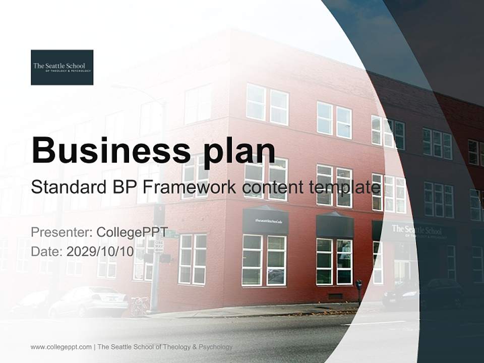 The Seattle School of Theology & Psychology Competition/Entrepreneurship Contest PPT Template4:3 ratio PPT effect preview image9