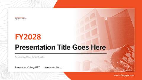 The University of Texas Rio Grande Valley Academic Presentation/Research Findings Report PPT Template