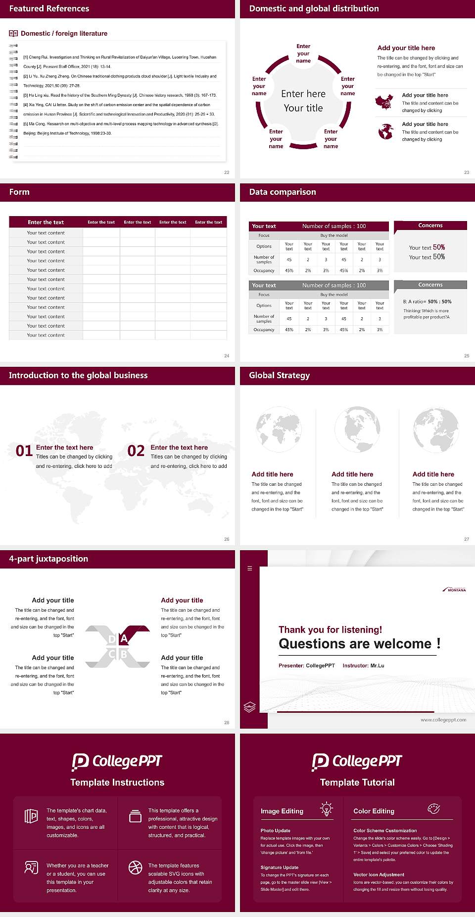 University of Montana Thesis Proposal/Graduation Defense PPT Template4:3 ratio PPT effect preview image4