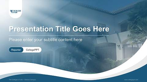 The Colleges of Law – Ventura Campus Lecture Sharing and Networking Event PPT Template