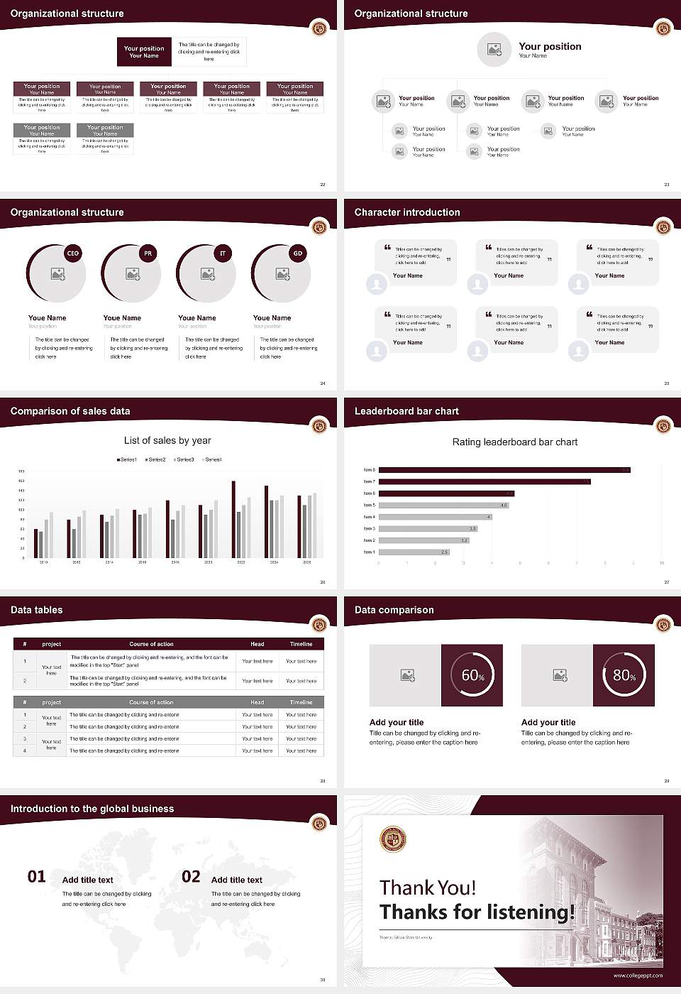 Thomas Edison State University Academic Presentation/Research Findings Report PPT Template16:9 ratio PPT effect preview image4