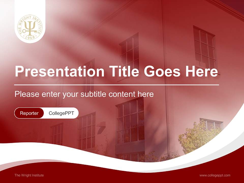 The Wright Institute Lecture Sharing and Networking Event PPT Template4:3 ratio PPT effect preview image4