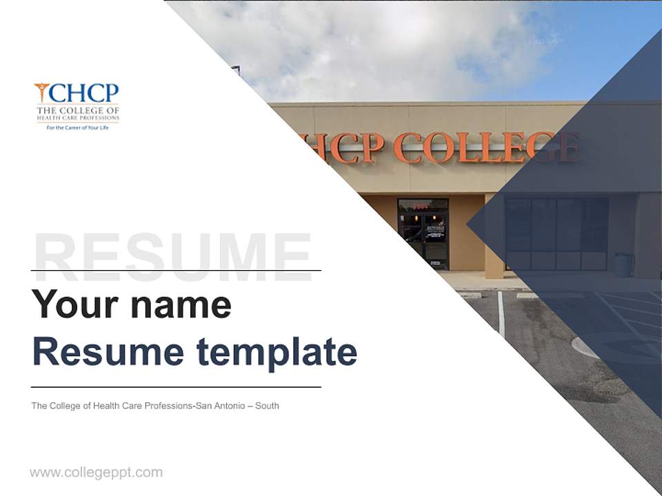 The College of Health Care Professions-San Antonio – South Resume PPT Template4:3 ratio PPT effect preview image5