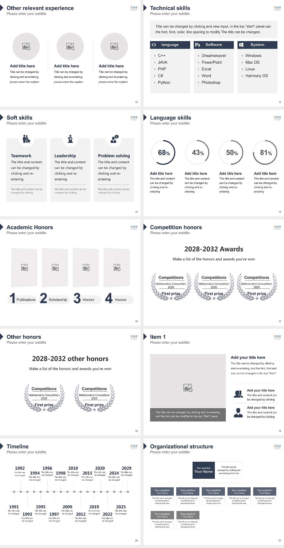 The College of Health Care Professions-San Antonio – South Resume PPT Template4:3 ratio PPT effect preview image3
