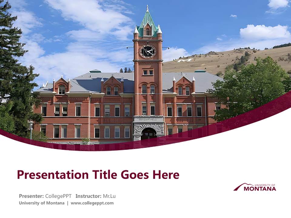 University of Montana Course/Courseware Creation PPT Template4:3 ratio PPT effect preview image5
