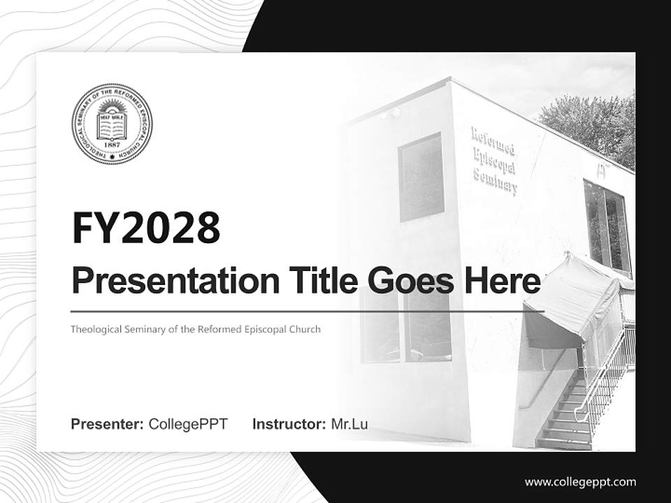 Theological Seminary of the Reformed Episcopal Church Academic Presentation/Research Findings Report PPT Template4:3 ratio PPT effect preview image5