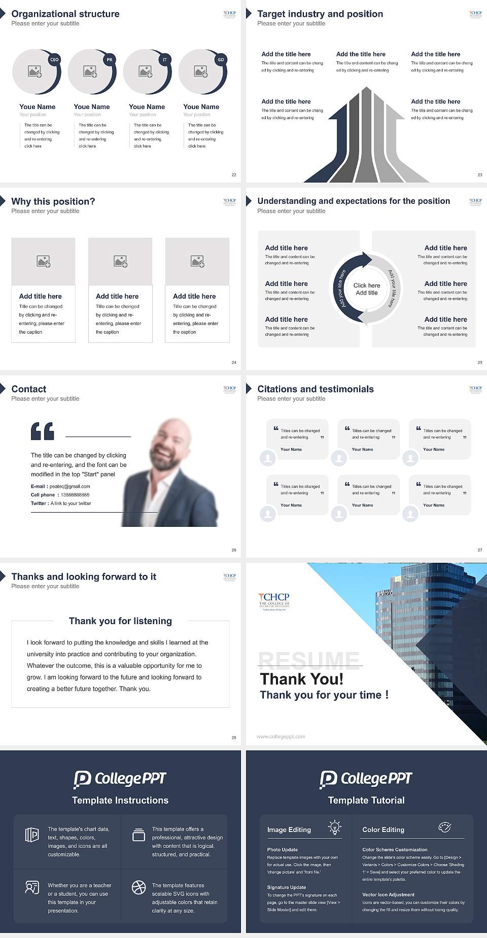 The College of Health Care Professions-Houston Southwest Resume PPT Template4:3 ratio PPT effect preview image4