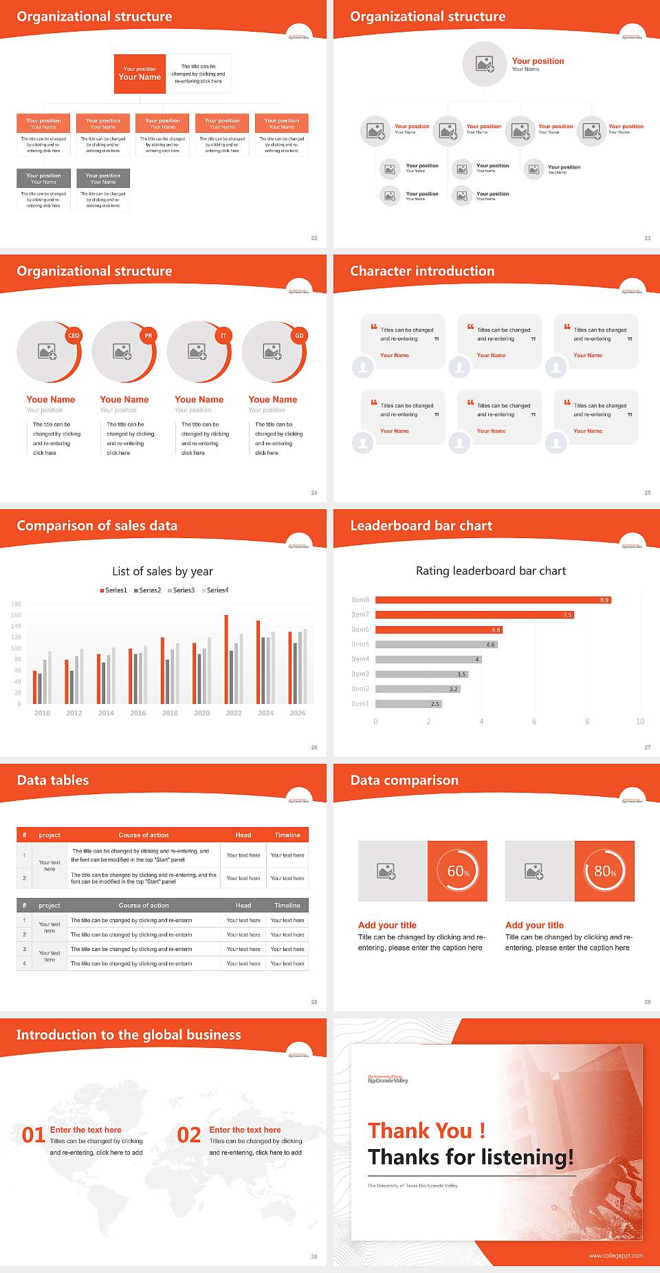 The University of Texas Rio Grande Valley Academic Presentation/Research Findings Report PPT Template4:3 ratio PPT effect preview image4