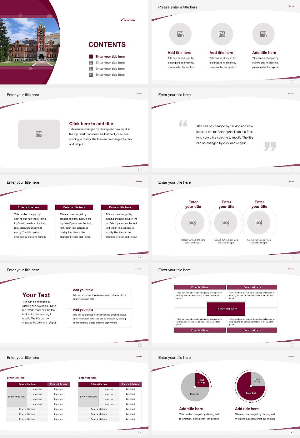 University of Montana Course/Courseware Creation PPT Template16:9 ratio PPT effect preview image2