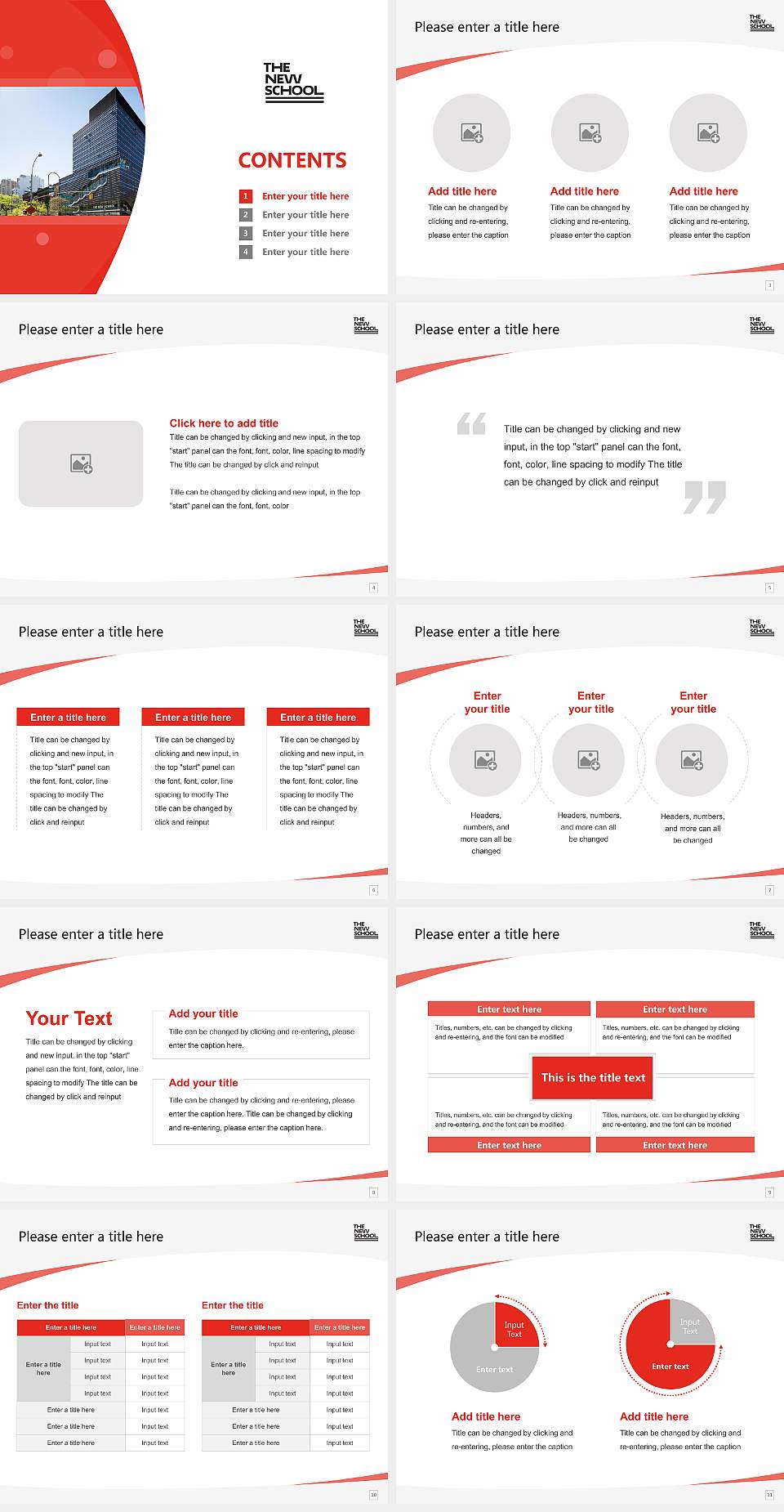 The New School Course/Courseware Creation PPT Template4:3 ratio PPT effect preview image2