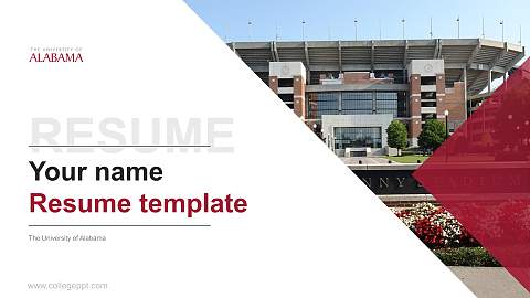 The University of Alabama Resume PPT Template