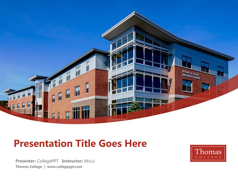 Thomas College Course/Courseware Creation PPT Template4:3 ratio PPT effect preview image5