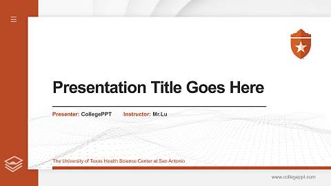 The University of Texas Health Science Center at San Antonio Thesis Proposal/Graduation Defense PPT Template