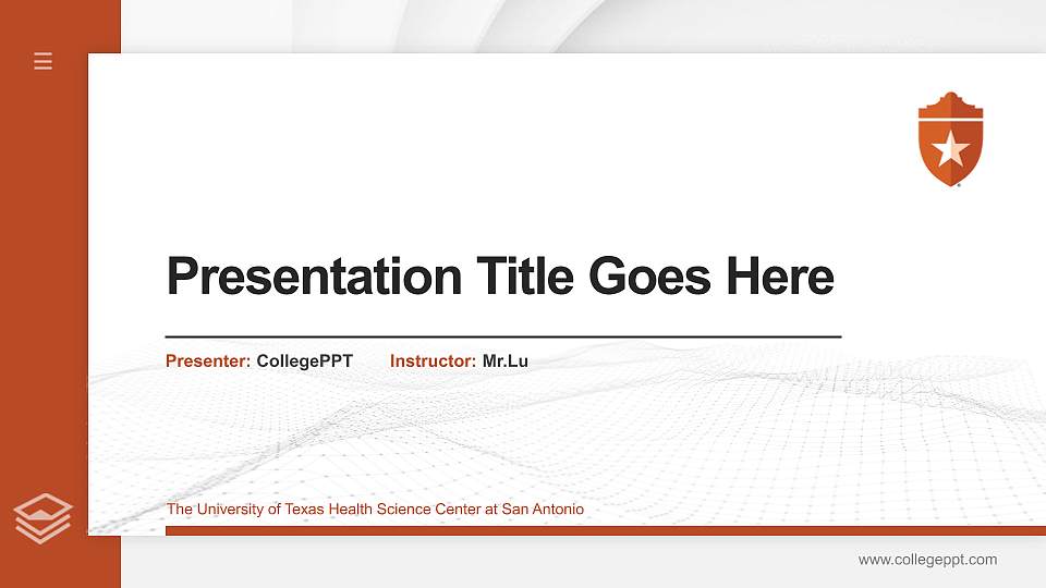 The University of Texas Health Science Center at San Antonio Thesis Proposal/Graduation Defense PPT Template16:9 ratio PPT effect preview image