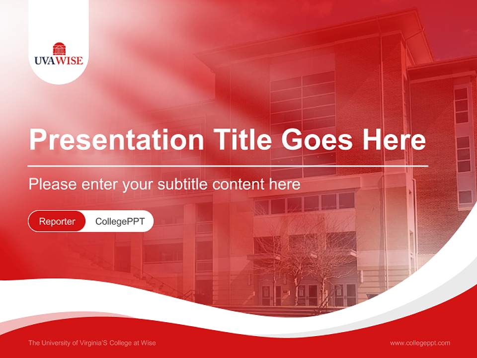 The University of Virginia’S College at Wise Lecture Sharing and Networking Event PPT Template4:3 ratio PPT effect preview image4