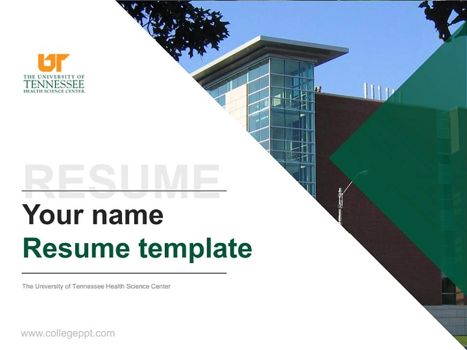 The University of Tennessee Health Science Center Resume PPT Template4:3 ratio PPT effect preview image5