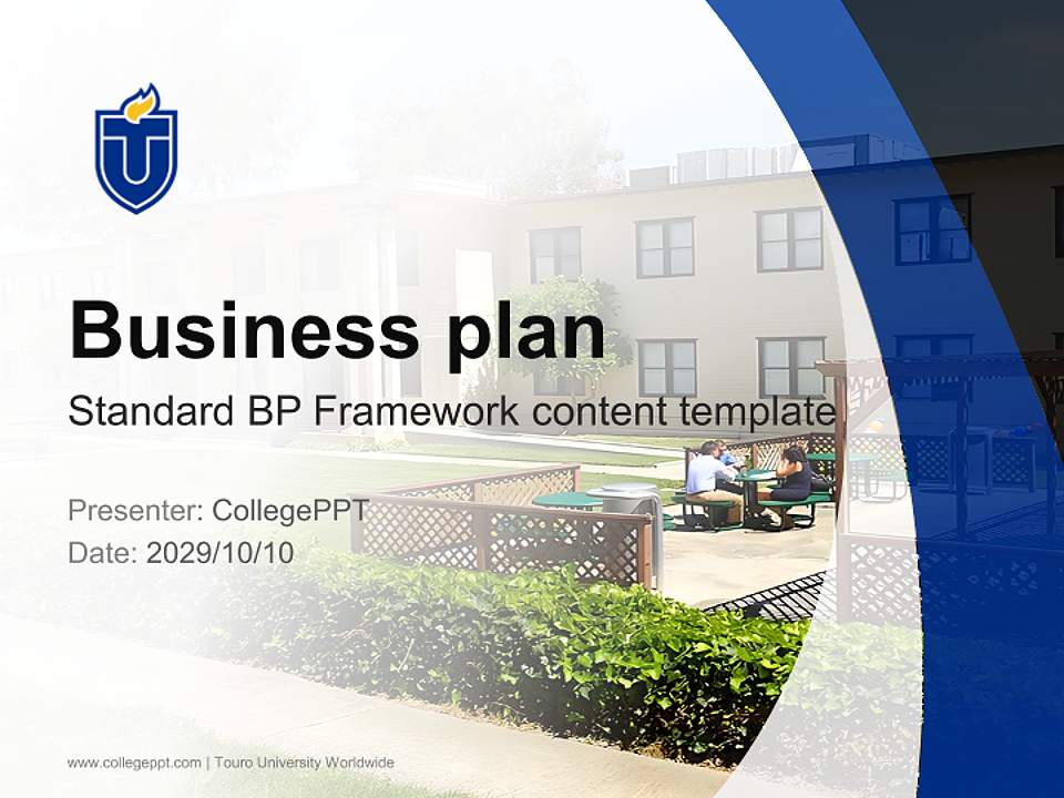 Touro University Worldwide Competition/Entrepreneurship Contest PPT Template4:3 ratio PPT effect preview image9