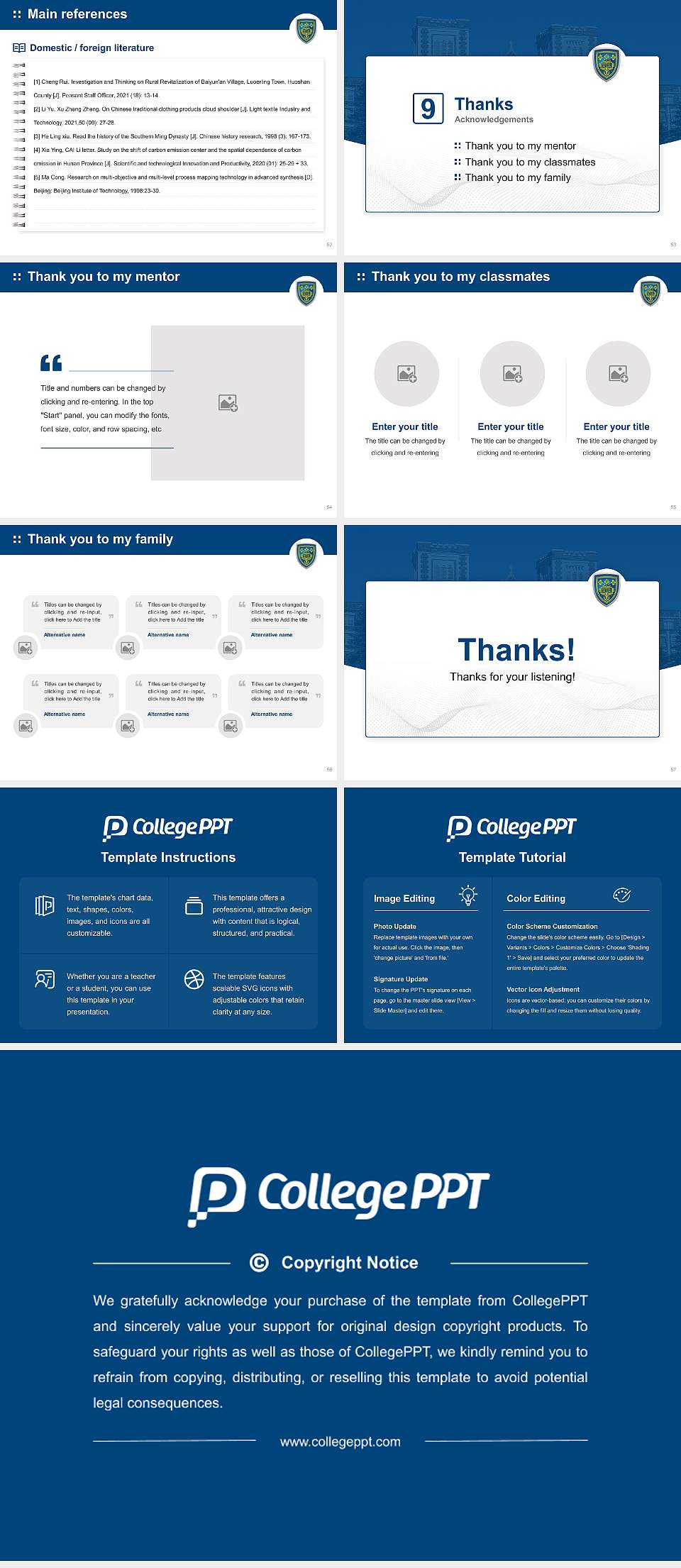 The College of Saint Scholastica Graduation Thesis Defense PPT Template4:3 ratio PPT effect preview image7