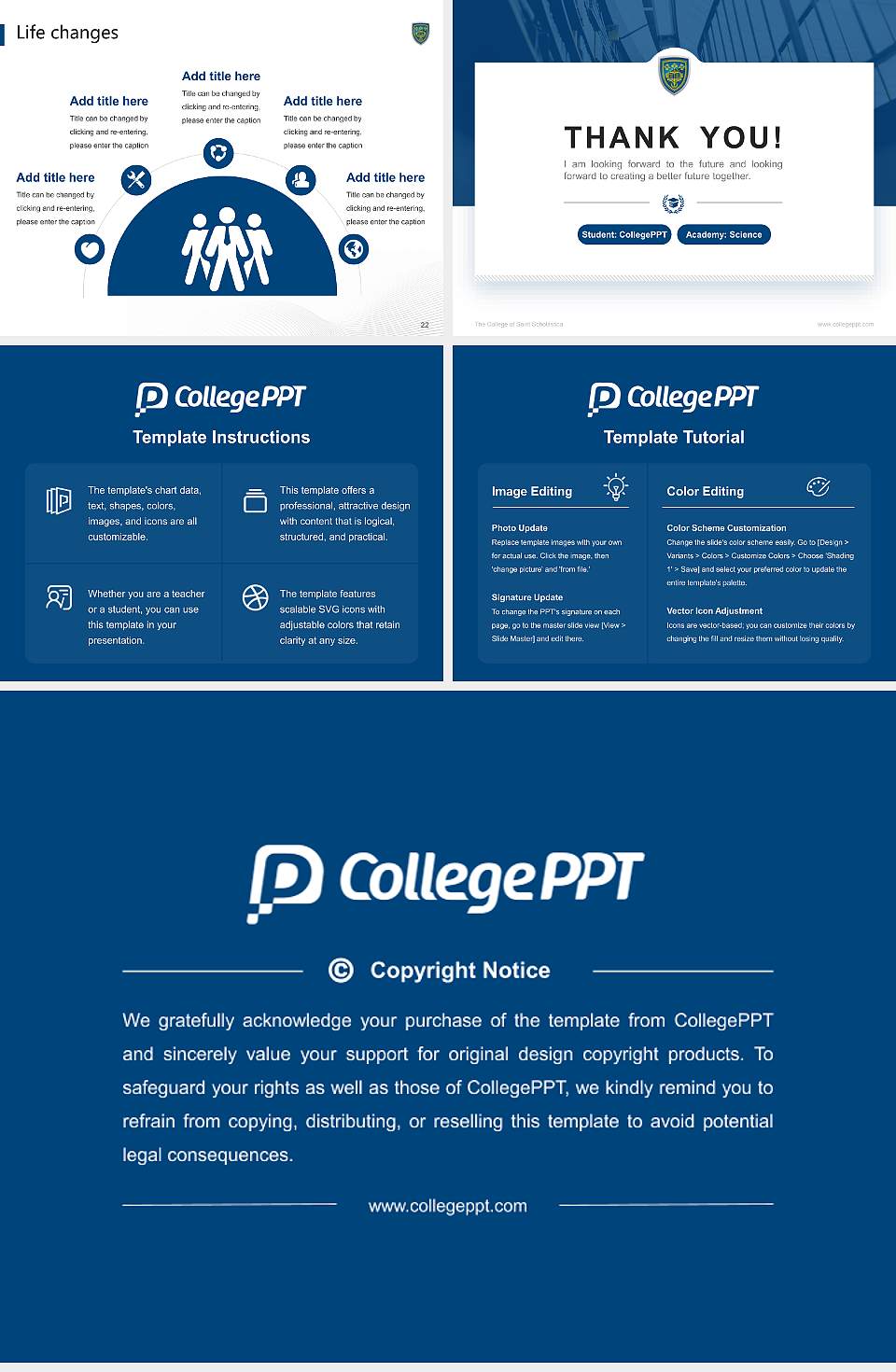 The College of Saint Scholastica National Scholarship Defense PPT Template4:3 ratio PPT effect preview image4