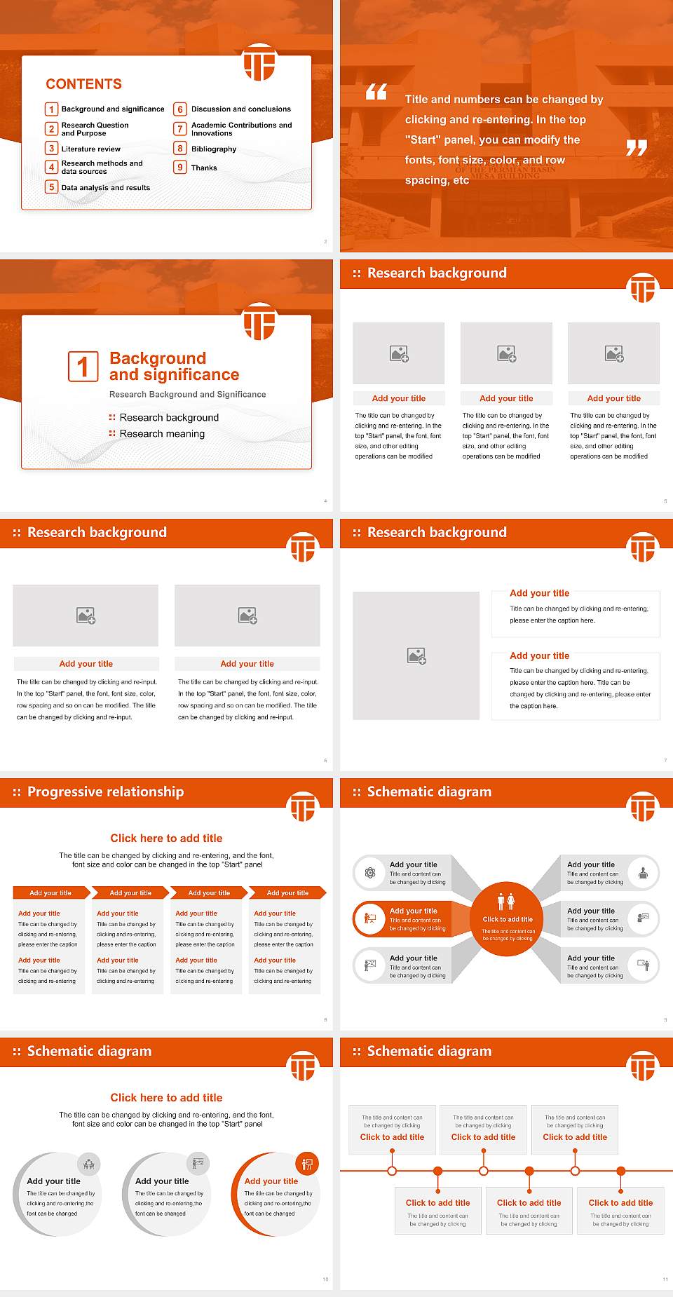 The University of Texas Permian Basin Graduation Thesis Defense PPT Template4:3 ratio PPT effect preview image2