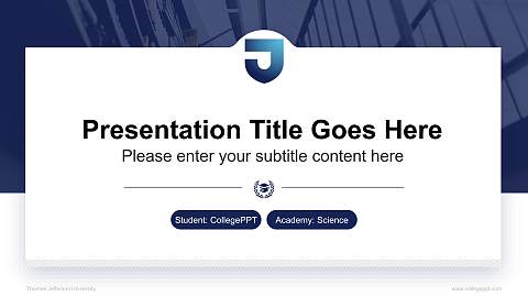 Thomas Jefferson University National Scholarship Defense PPT Template