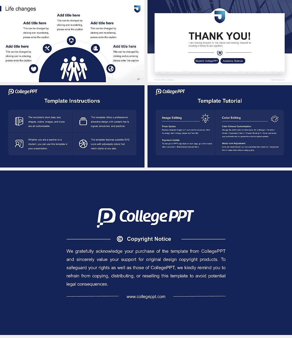 Thomas Jefferson University National Scholarship Defense PPT Template16:9 ratio PPT effect preview image4