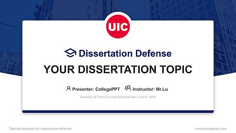 University of Illinois Chicago School of Law Graduation Thesis Defense PPT Template
