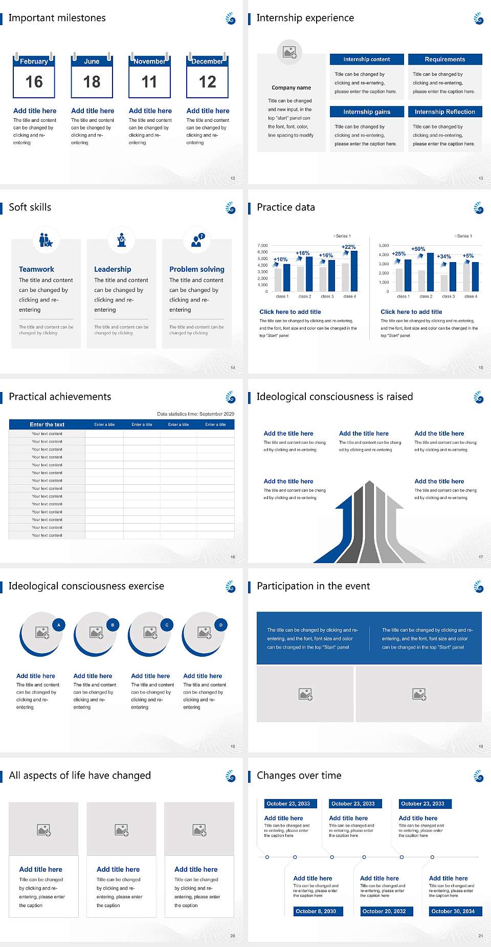The University of West Florida National Scholarship Defense PPT Template4:3 ratio PPT effect preview image3