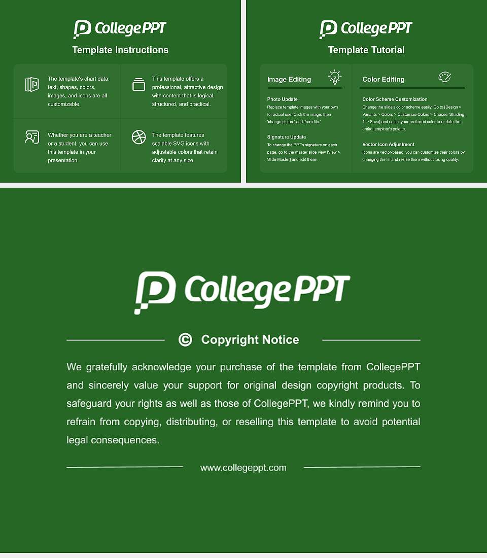 The Evergreen State College Course/Courseware Creation PPT Template4:3 ratio PPT effect preview image5