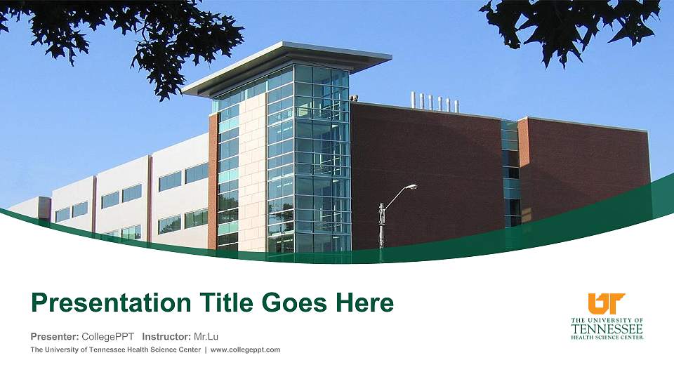 The University of Tennessee Health Science Center Course/Courseware Creation PPT Template16:9 ratio PPT effect preview image