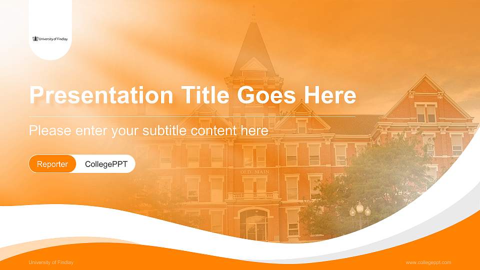 University of Findlay Lecture Sharing and Networking Event PPT Template16:9 ratio PPT effect preview image