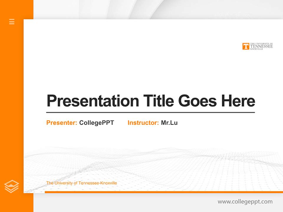The University of Tennessee-Knoxville Thesis Proposal/Graduation Defense PPT Template4:3 ratio PPT effect preview image5